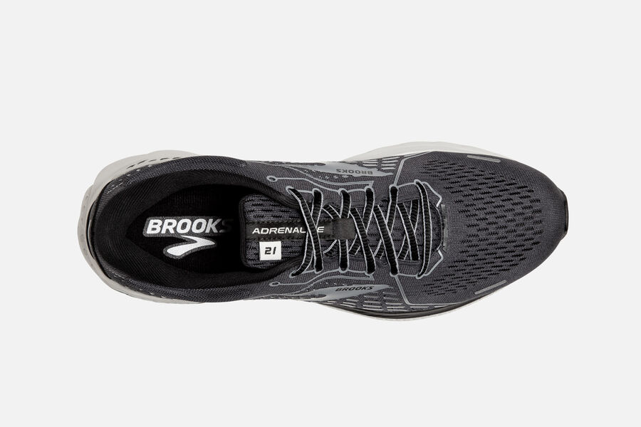 Brooks Running Shoes Mens Black/Grey - Adrenaline GTS 21 Road - 3046-BOMHS